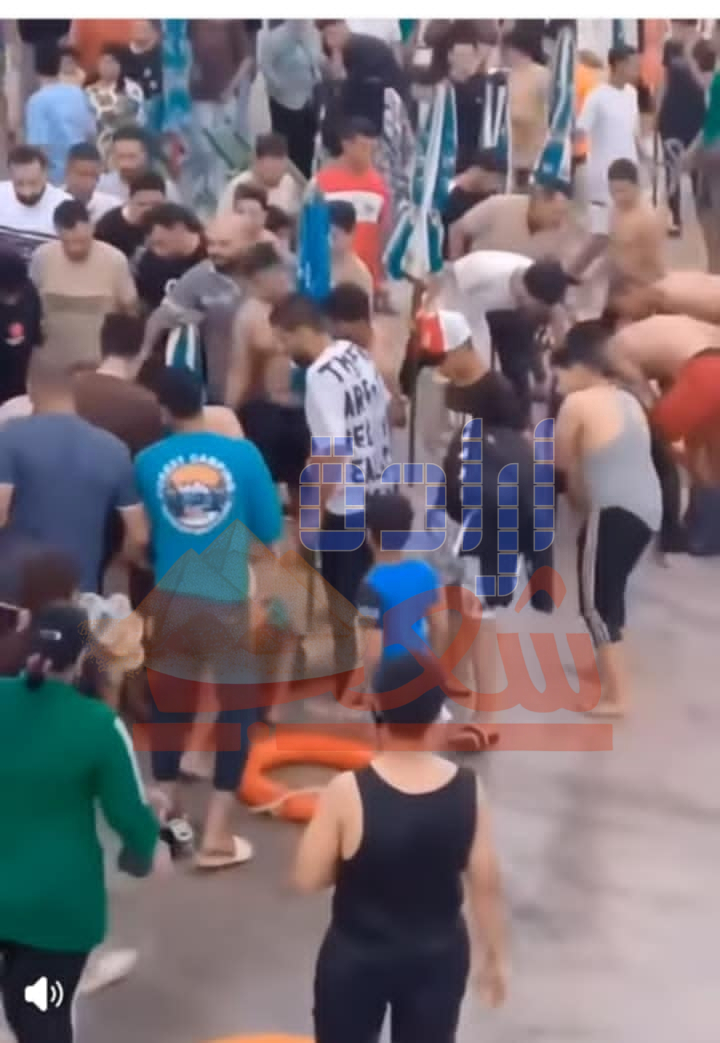 لحظه محاولات إنقاذ شاب فى “رأس البر”
