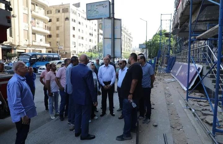 محافظ القاهرة يتفقد سنترال رمسيس لمتابعة أعمال الترميم