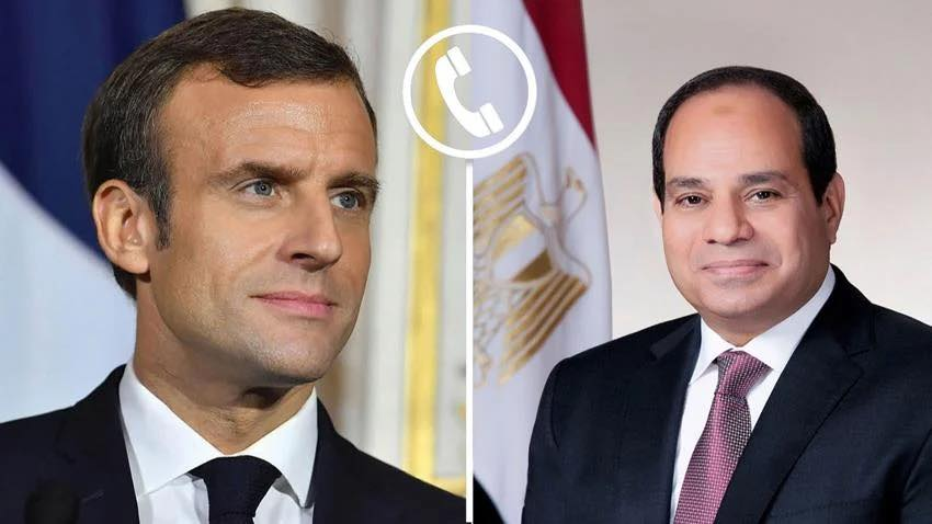 الرئيس السيسي يتلقي اتصالا من نظيرة الفرنسي ماكرون