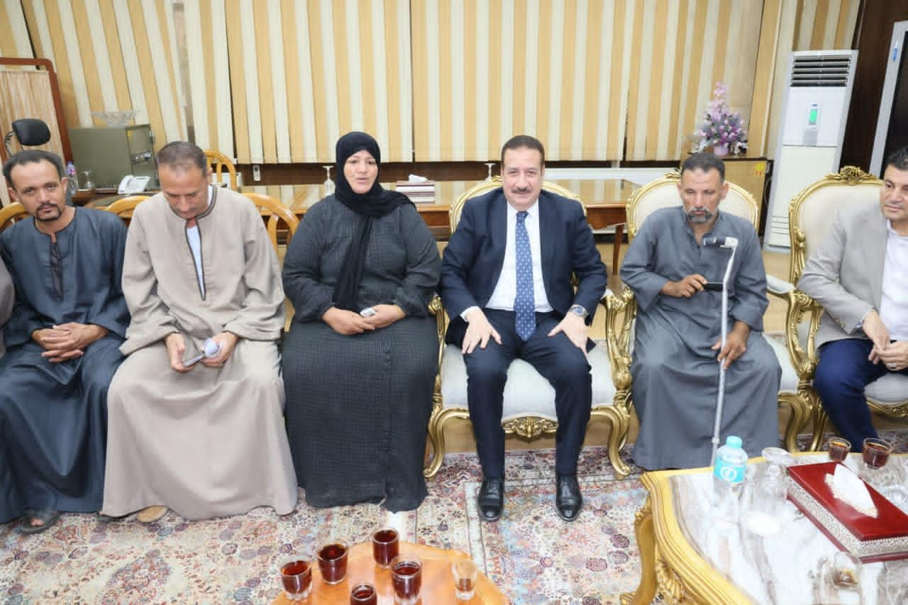 محافظ المنوفية يبحث متطلبات شهداء كفر السنابسة أبو ليمون : إطلاق أسماء شهداء الحادث فى نصب تذكارى
