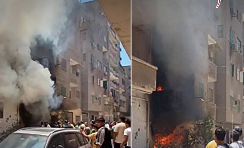 الدخان يغطى شوارع الجيزة.. حريق ضخم يلتهم مخزنًا بشارع ترعة الزمر بالعمرانية