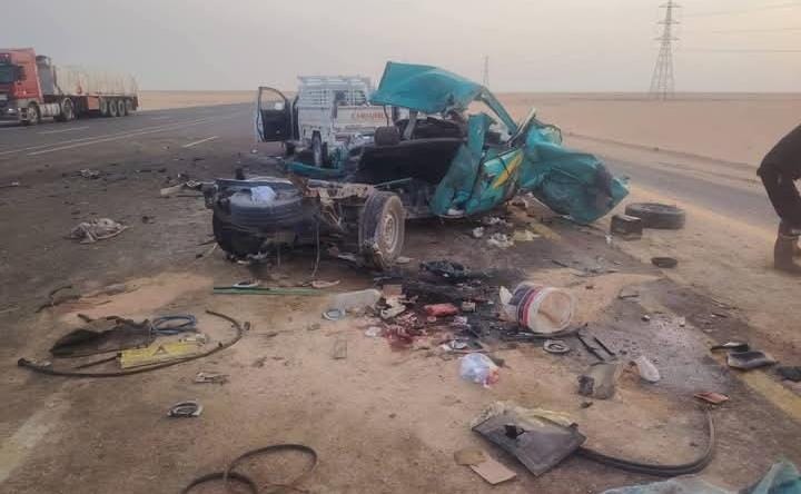مصرع 3 أشخاص وإصابة 12 في حادث مروع بالوادي الجديد