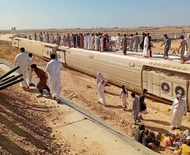 الصحة: ارتفاع أعداد مصابي حادث قطار مطروح إلى 94 مصابًا
