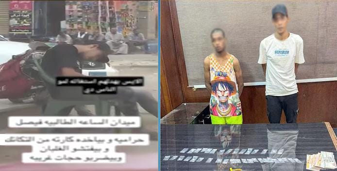 ضبط عاطلين بحوزتهما مخدرات وسلاح أبيض بعد تداول فيديو بالطالبية