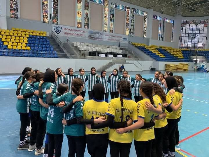 نجمات اليد بنادى 23 يوليو بالمحلة الكبرى فى العلالى بعد الفوز على طنطا