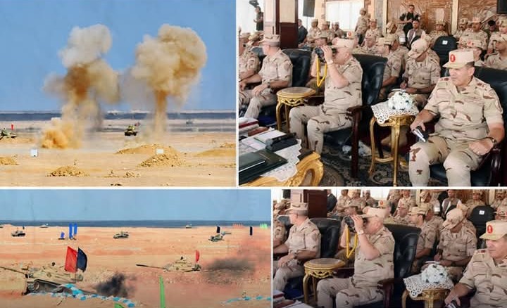 وزير الدفاع يشهد المرحلة الرئيسية للمشروع التكتيكي بجنود، الذي تنفذه إحدى وحدات المنطقة الغربية