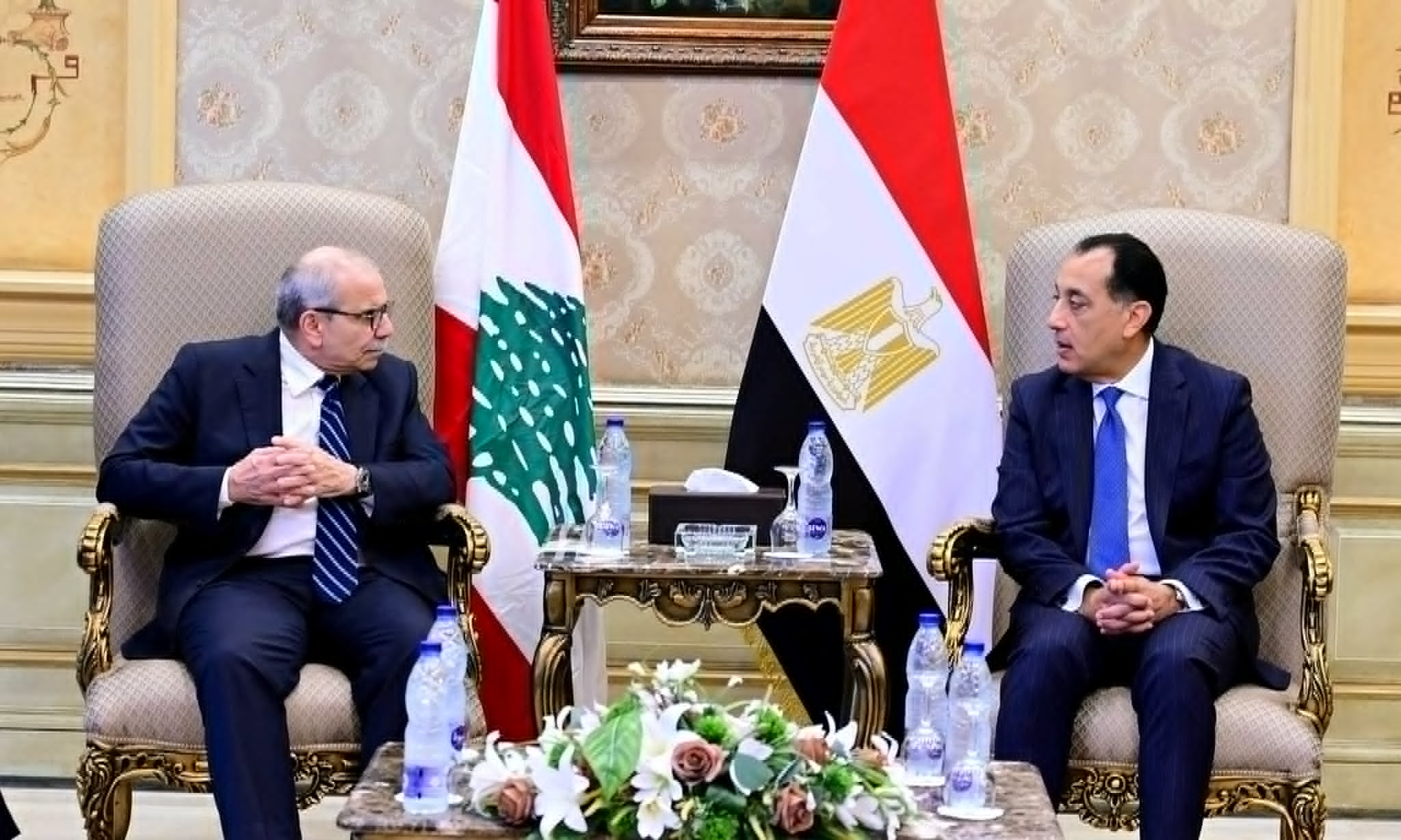 مدبولى ونواف لقاء الاشقاء واجتماع اللجنة العليا المصرية اللبنانية المشتركة