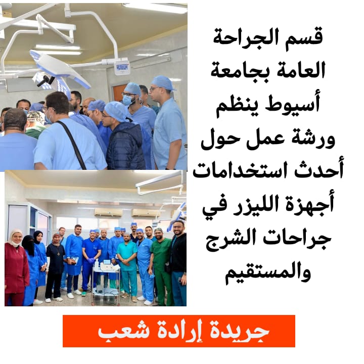 قسم الجراحة العامة بجامعة أسيوط ينظم ورشة عمل حول أحدث استخدامات أجهزة الليزر في جراحات الشرج والمستقيم