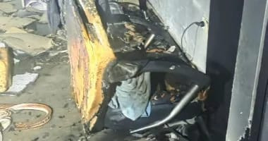 إنقاذ 9 أشخاص إثر حريق داخل نادى صحى،