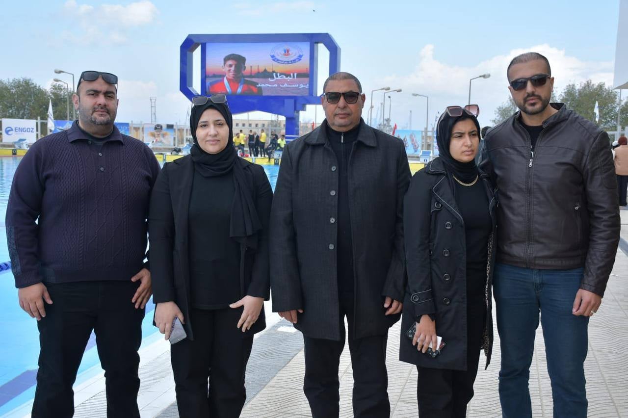 أفتتاح حمام السباحة بكلية التربية الرياضية جامعة بورسعيد وإطلاق أسم الشهيد السباح يوسف محمد على حمام السباحة تخليدا لذكراه