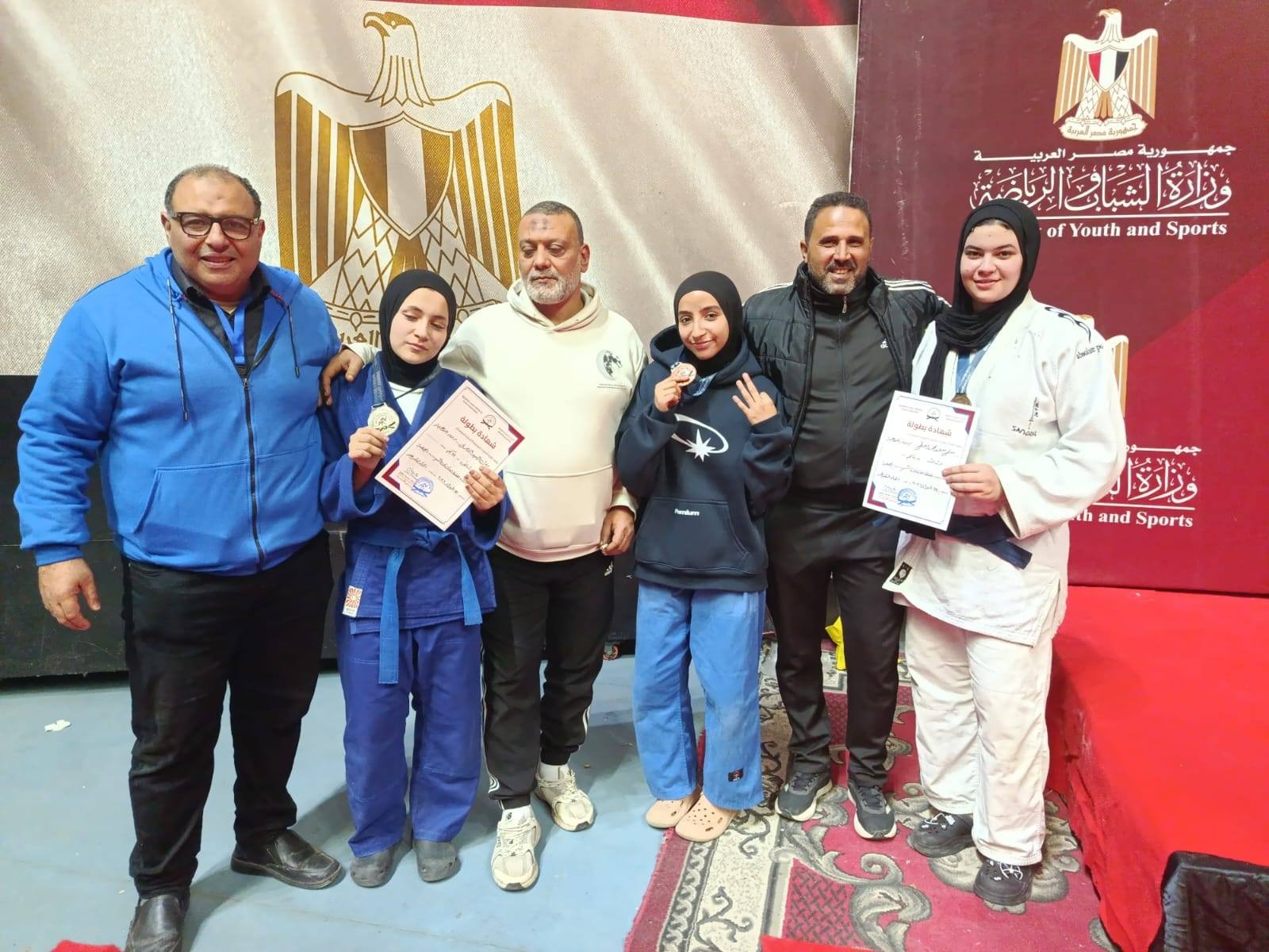 لاعبات المشروع القومى للموهبة والبطل الأولمبى بالغربية يحققن نتائج متميزة ببطولة الجودو