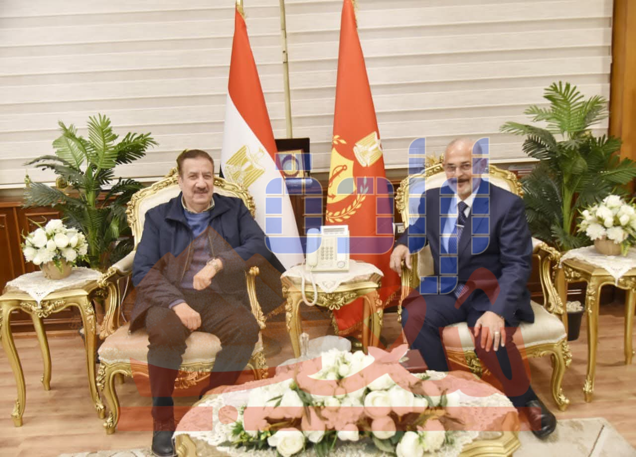 محافظ بورسعيد الجديد يستقبل محمد وعلى جبر وتامر حمزاوي.