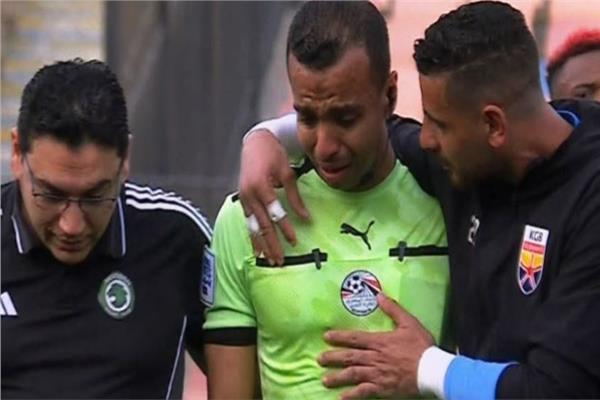 بعد إصابته فى الرباط الصليبى أبو ريدة علاج الحكم مصطفى الشهدى على نفقة إتحاد الكرة